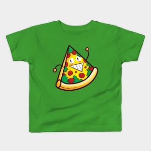 Cute Pizza with Happy Expression Kids T-Shirt